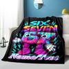 1PC Custom Name "Six Seven Robot Adventure" Flannel Blanket Versatile,all-season Throw Suitable for the Living Room,bedroom,camping,travel,and Gift