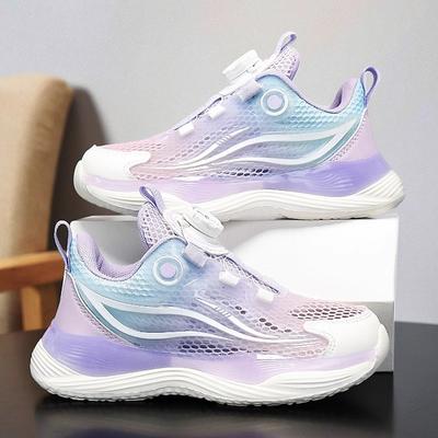 Girls Shoes Dad Shoes 2025 Summer New Children's Sports Shoes Girls Breathable Mesh Shoes Lightweight Running Shoes