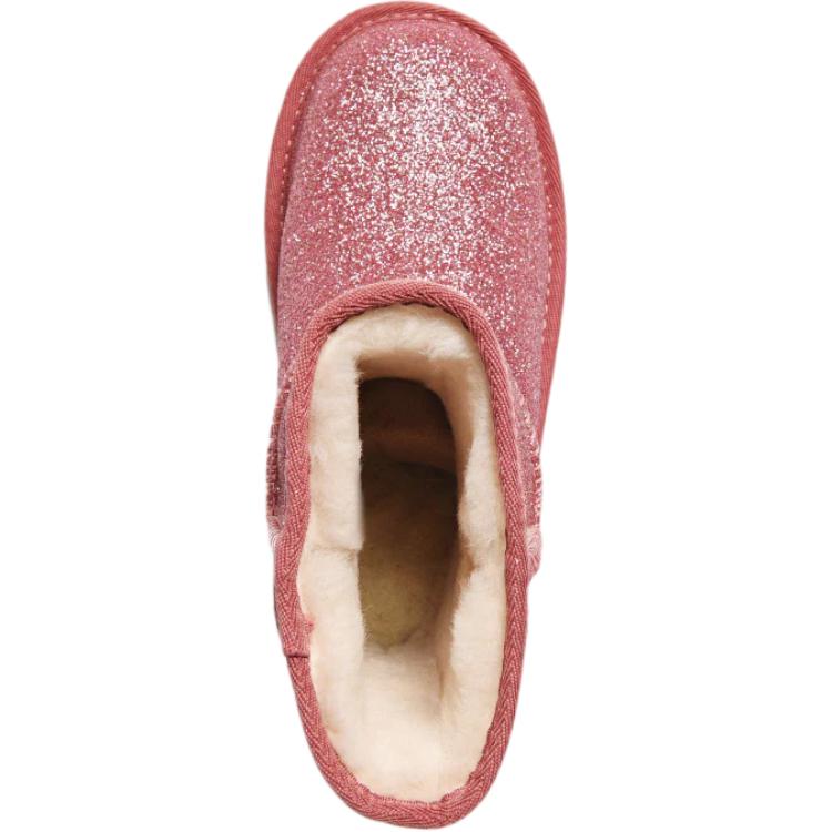 UGG Klasyczne krótkie buty Ii z brokatem Wygodne Proste Miękkie Antypoślizgowe Ciepłe Buty dla dzieci Buty dla dzieci Różowe 1111852T-PINK