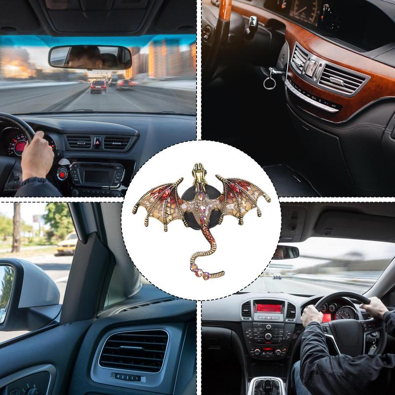 Clip de Aromaterapia para Coche Dragón Lindo Difusor de Fragancia para Coche Clip para Salida de Aire Clip Ambientador Dragón Volador Brillante Para Salida de Aire de Coche