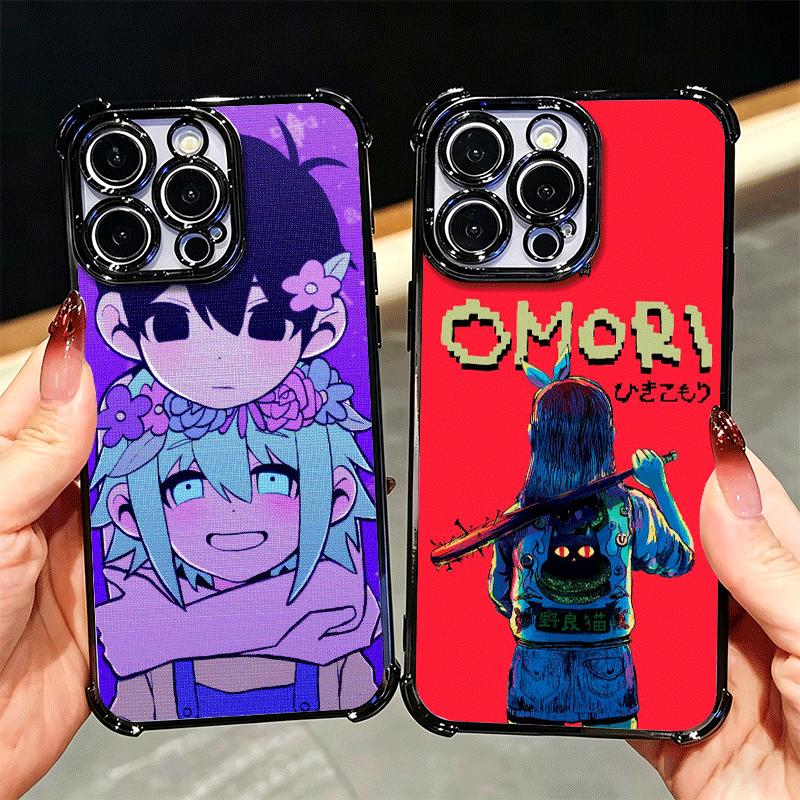 O-Omori Cartoon Game Plating Phone Case For Xiaomi Poco X5 X6 X7 X8 Pro Max F8 Ultra F7 M8 M7 M5S Redmi 15C 15 14C 13C 13 X3 12C