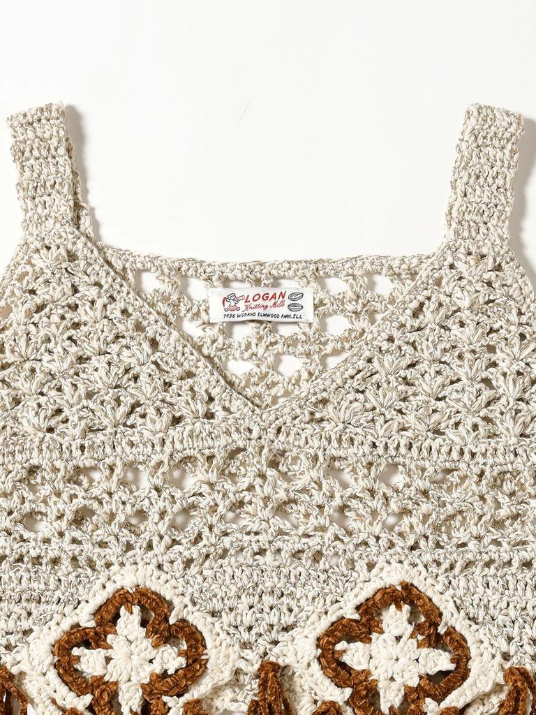 BEAMS Life Store by BEAMS S/S Knit Vest LOGAN Knitting Mills Mole Paper Bustier Women's Brown One Size