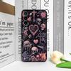 Vintage Gothic Pink Bow Skull Cross Pattern Phone Case for Samsung Galaxy S25 S24+ S23 Ultra S22 Plus S20 S21 FE M53 M34 Covers