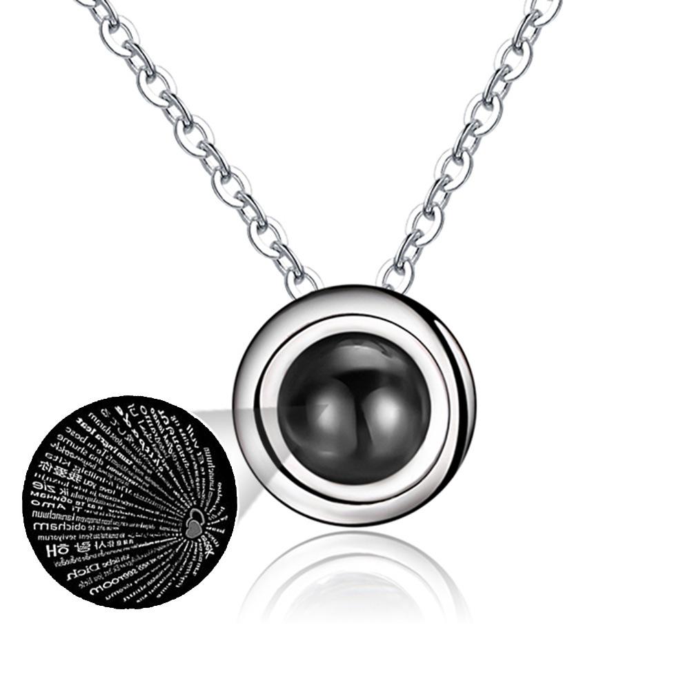 

Ожерелье Проекция 100 Языков Я Люблю Тебя, Снежный Ангел Пузырьковая Пена Подвеска Женское Ожерелье