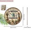 Vintage Gardening Wooden Sign, Charming Round Sign for Garden & Front Door, Wall Hanging Decor - Ideal Gift for Plant Lovers
