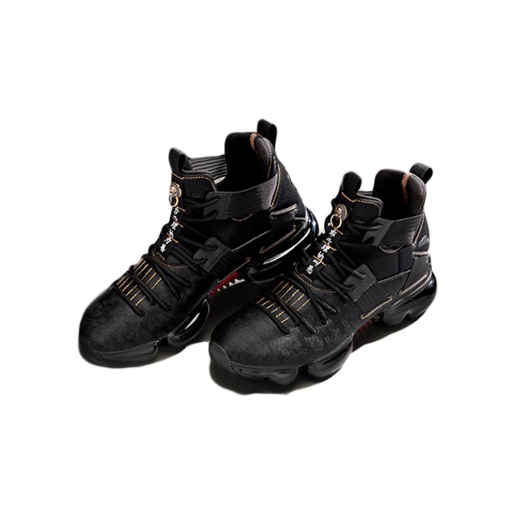 Anta Non Slip Lightweight High Top Basketball Shoes Men's Black 91918819-2