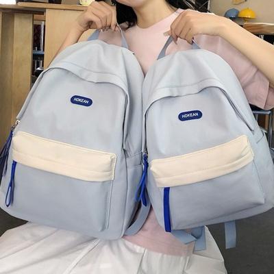 High Value, Fresh and Sweet Contrasting Color Backpack, Light and Multi-pocket Backpack for Primary and Secondary School Students