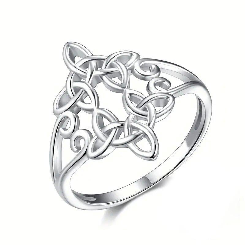 Vintage Geometric Cross Hollow Ring Female, Personalized Pattern Student Ring, Exaggerated Dance Ring