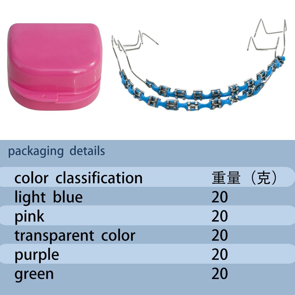 Temporary Tooth Decoration Dental Fake Braces with Ligature Ties Dental Metal Bracket Practice Props for Dental Students