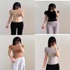 Basic Slim Fit T Shirt With Nylon Fabric For Casual Wear And Yoga