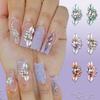 Nagelkunst Harz Diamant Schmuck Nagel Dreidimensionale Schnitzerei Diamant Schmuck Symphony Blume Tragen Nagelaufkleber