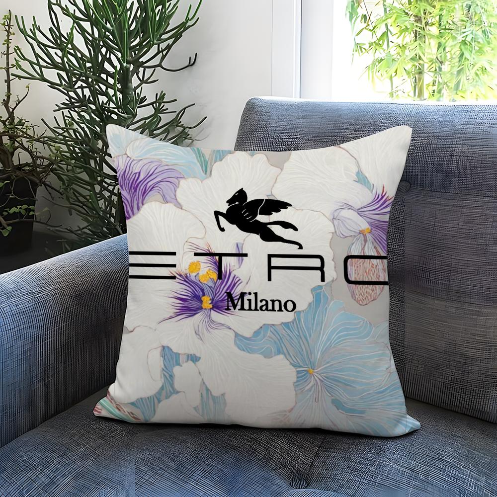 E-Etro Brand Cushion Cover Comfortable Reversible Pillow Cover Ideal for Car Sofa Bedroom & Beyond