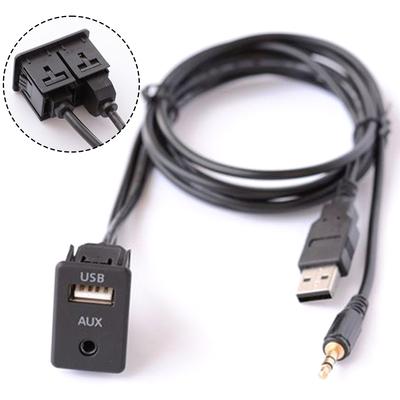 Adapter AUX USB do samochodu Adapter do montażu na desce rozdzielczej Adapter montażowy USB męski