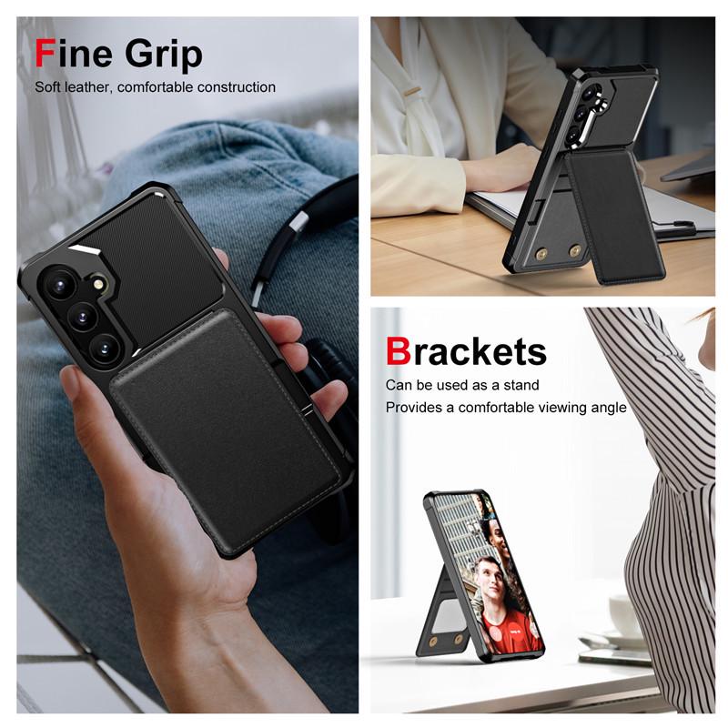 Samsung A05S Flip Card Holder Case: Anti-drop Wallet with Card Insert, Cross-border Compatible.