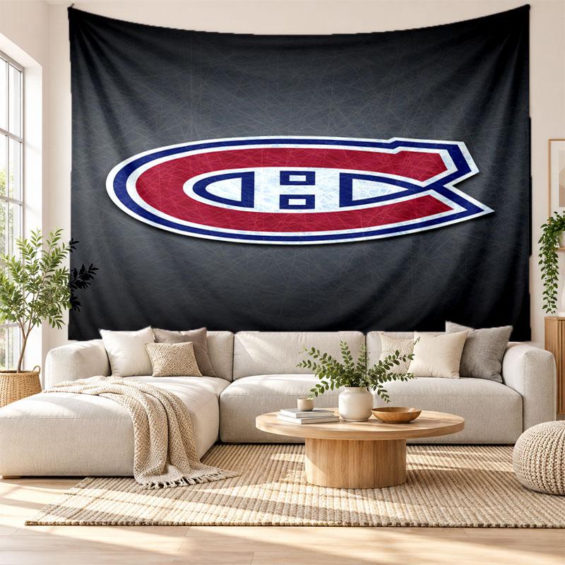 Montreal Canadiens Wall Tapestry, Soft Fabric Wall Hanging, Decorative Backdrop For Bedroom Home Wall Art