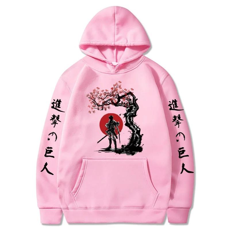 Japan Anime Attack on Titan Levi Graphic Print Hooded Men Women Long Sleeve Hoodies Casual Streetwear Harajuku