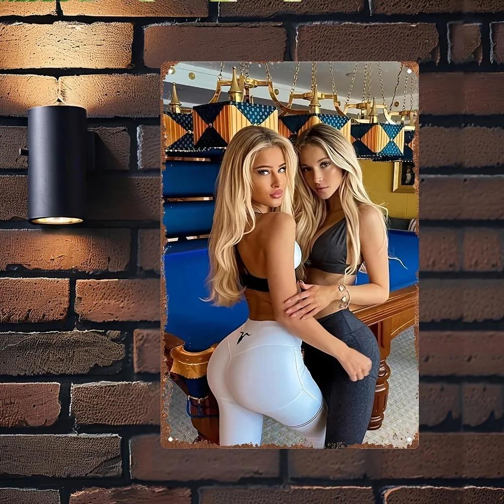 

Voguish D Metal Wall Art Inspirational Sign Fitness Gym Yoga Home Decor for Women Cafe Bar 20x30cm
