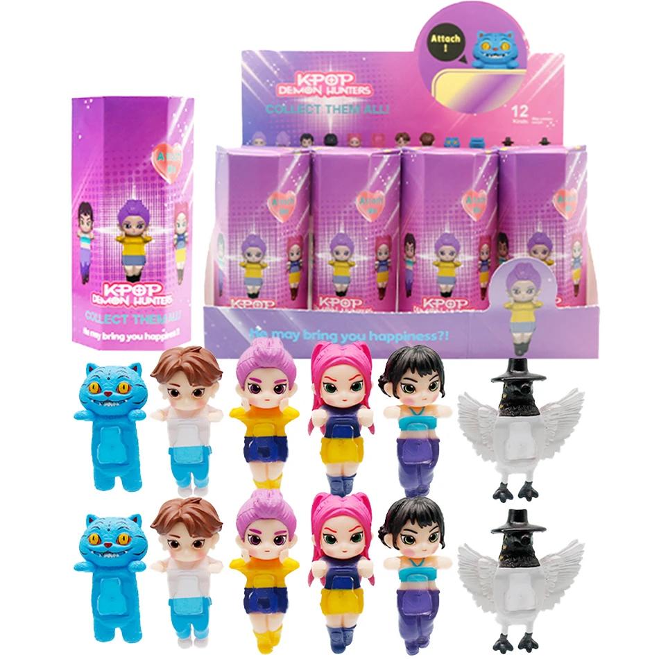 New Kpop Demon Hunters Figure Series Car-mounted Phone Holder Decoration Tiger Mira Zoey Doll Mini Decor Model Toys Girl Gifts