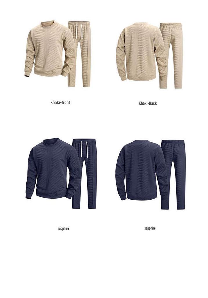 Men's Casual European-Style Elastic Suit Set - Spring/Autumn