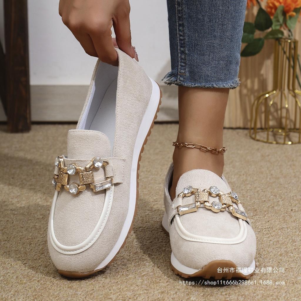 2025 summer shallow single shoes large size casual Roman style sports soft sole Doudou fashion women's shoes Europe and America