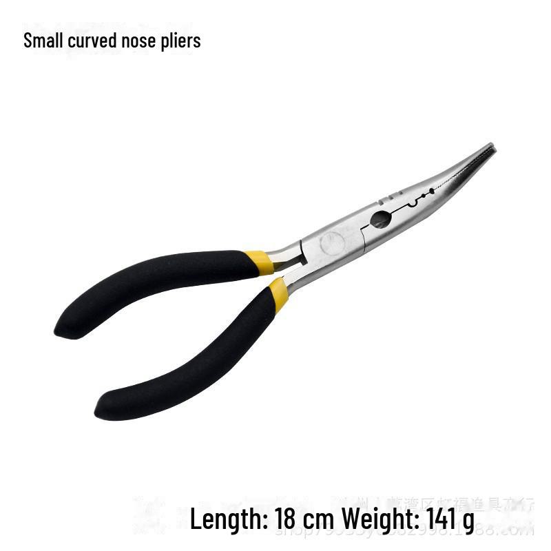 Luya Multifunktionale Edelstahl Angelzange - Hakenlöser, Drahtschneider, Gebogene & Spitzzange.