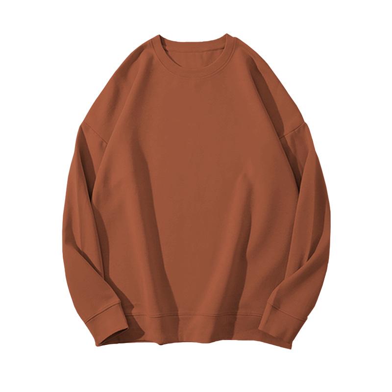 Solid Color Korean Style Fleece Sweatshirt: Women's Loose Casual Autumn/Winter Top & Student Couple Outfit.