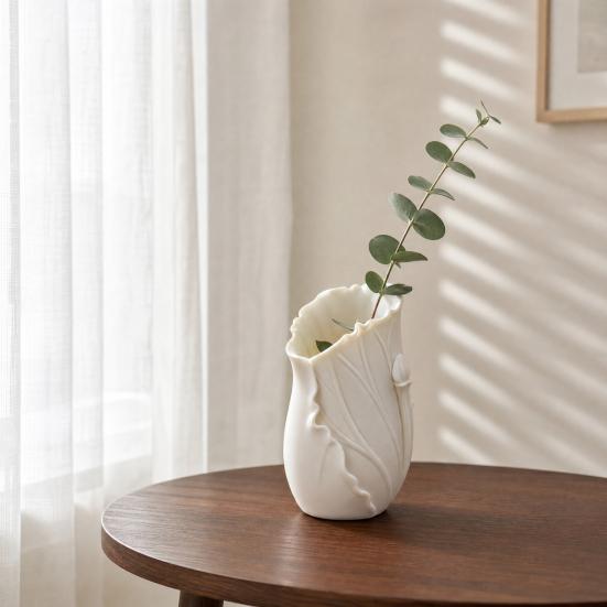 Lotus Leaf Pen Holder, 3D Printed Bionic Desk Organizer, Cute Stationery Holder for Home Office, Nature Decor Gift for Desk