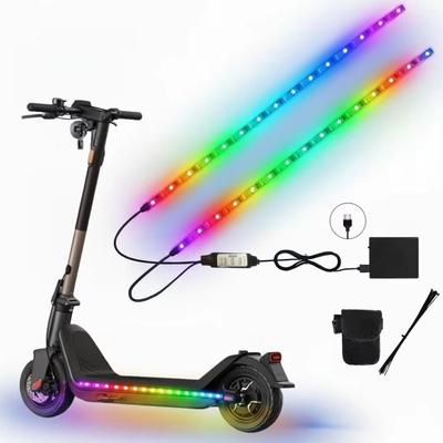 Creative Battery Powered Scooter LED Lights Multi-Color Dream Color Bicycle Ambient Light DIY RGB Light Strip Night Riding