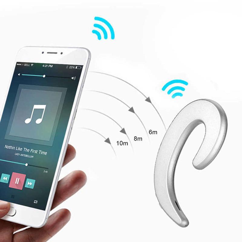 Universal Bone Conduction Earphone Wireless Bluetooth Sports Stereo Headset Sports Phone Mobile Ear-Mounted Music Accessory Sweat-Proof