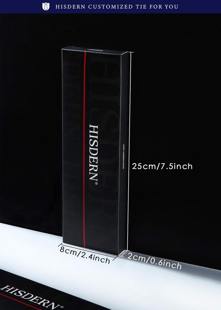 [HISDERN] Wedding Silver Tie Men's Tie Pocket Square Tie Pin Cufflinks 4-Piece Set Stripe Pattern For Weddings, Job Hunting, Entrance Ceremonies,