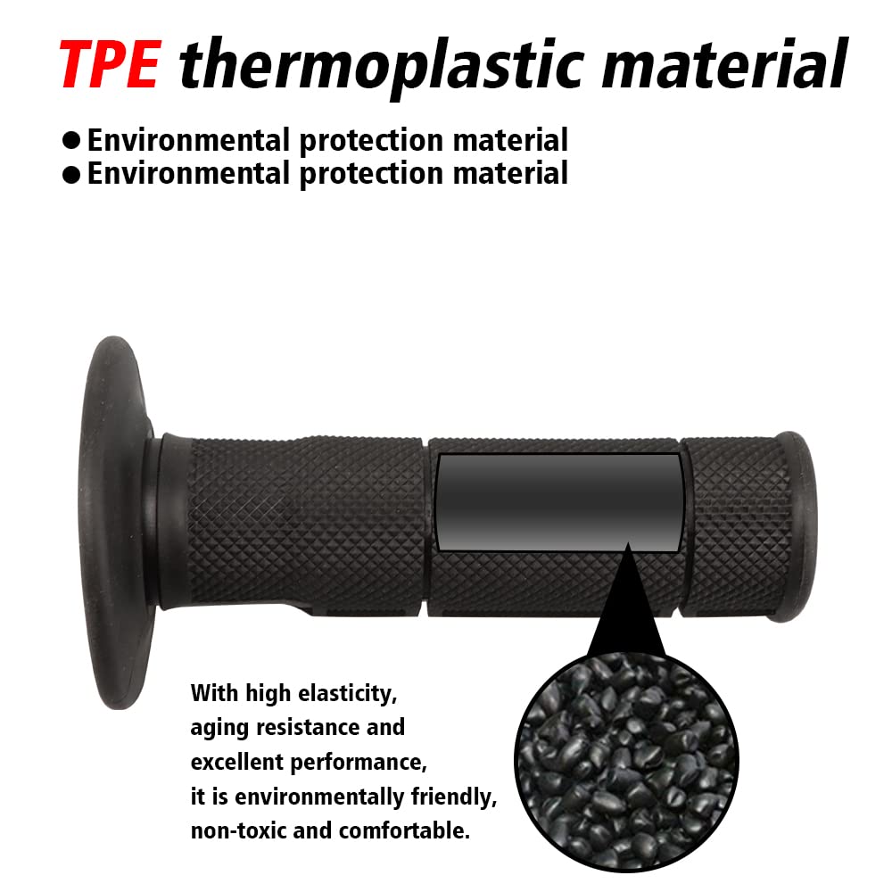 NIBBI Motorcycle Hand Grips, 7/8" 22mm 24mm Dirt Bike Grips, Universal Motorcycle Handlebar Grips,