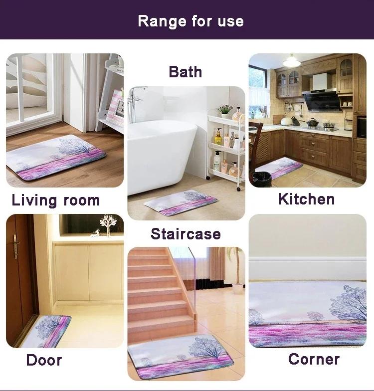 Funny Boston Terrier Dog Doormat Indoor Anti-Slip Suede Carpet Entrance Rug for Living Room Bedroom Kitchen Bathroom Door Mats