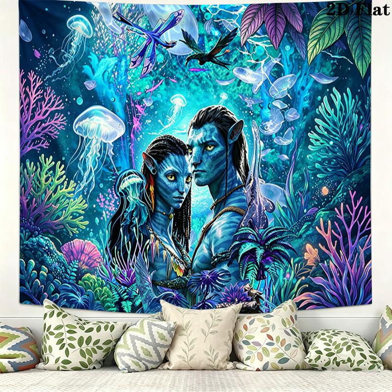 AVATAR Wall Tapestry Aesthetic Wall Hanging Printed Fabric Blanket Decorative Tapestries for Bedroom Living Room Home Decor