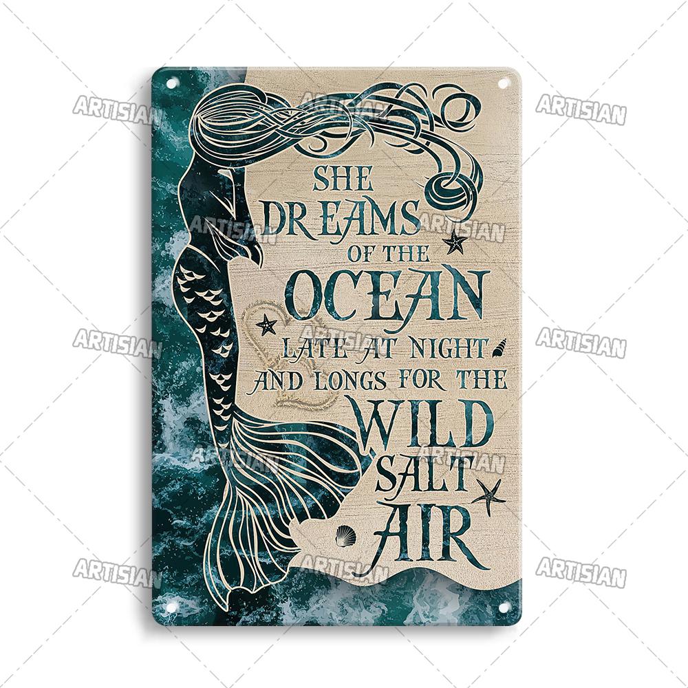 Artisian Swimming Metal Poster Diving Tin Sign Sport Decorative Plaque Ocean Wall Decor Garage Bar Pub Club Hotel Cafe Kitchen