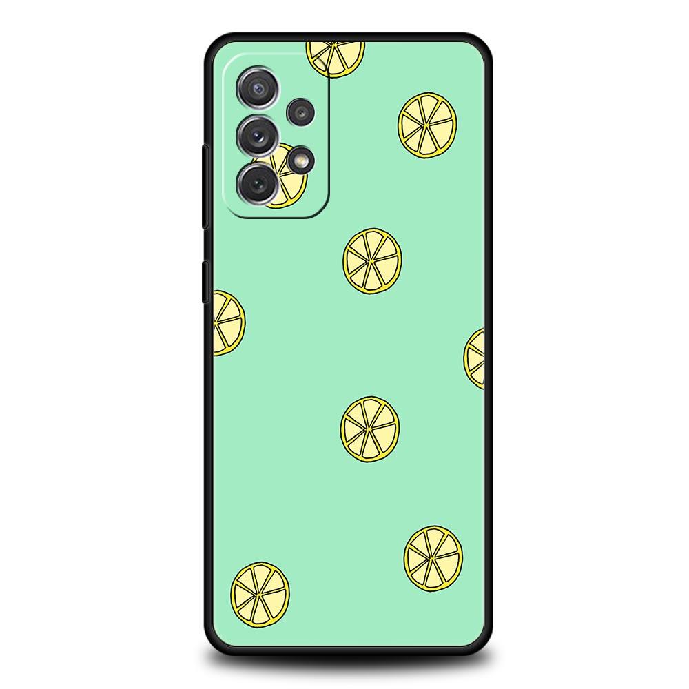 Phone Case For Samsung Galaxy A13 A51 A71 A41 A31 A21S A11 A01 A03S A12 A32 A52 A22 A23 A33 A53 A73 5G Cover Mediterranean Lemon