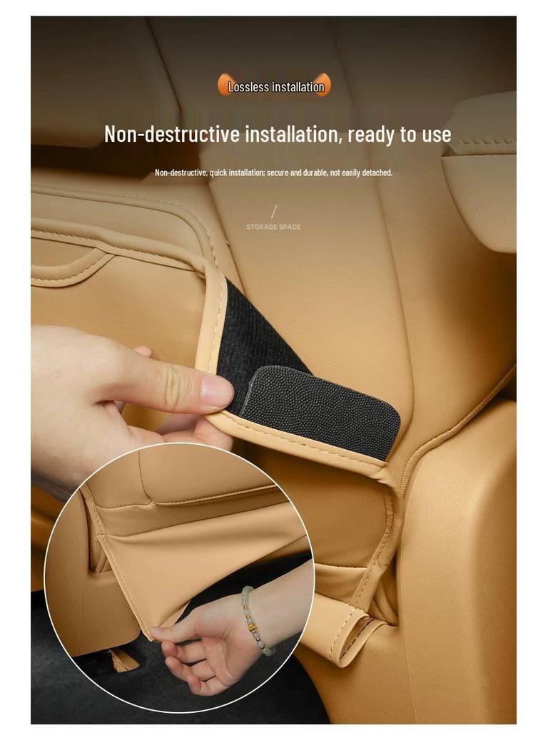 S9 Passenger Side Anti-Kick & Anti-Dirt Mat, Nappa Leather Zero-Gravity Rear Seat Protector