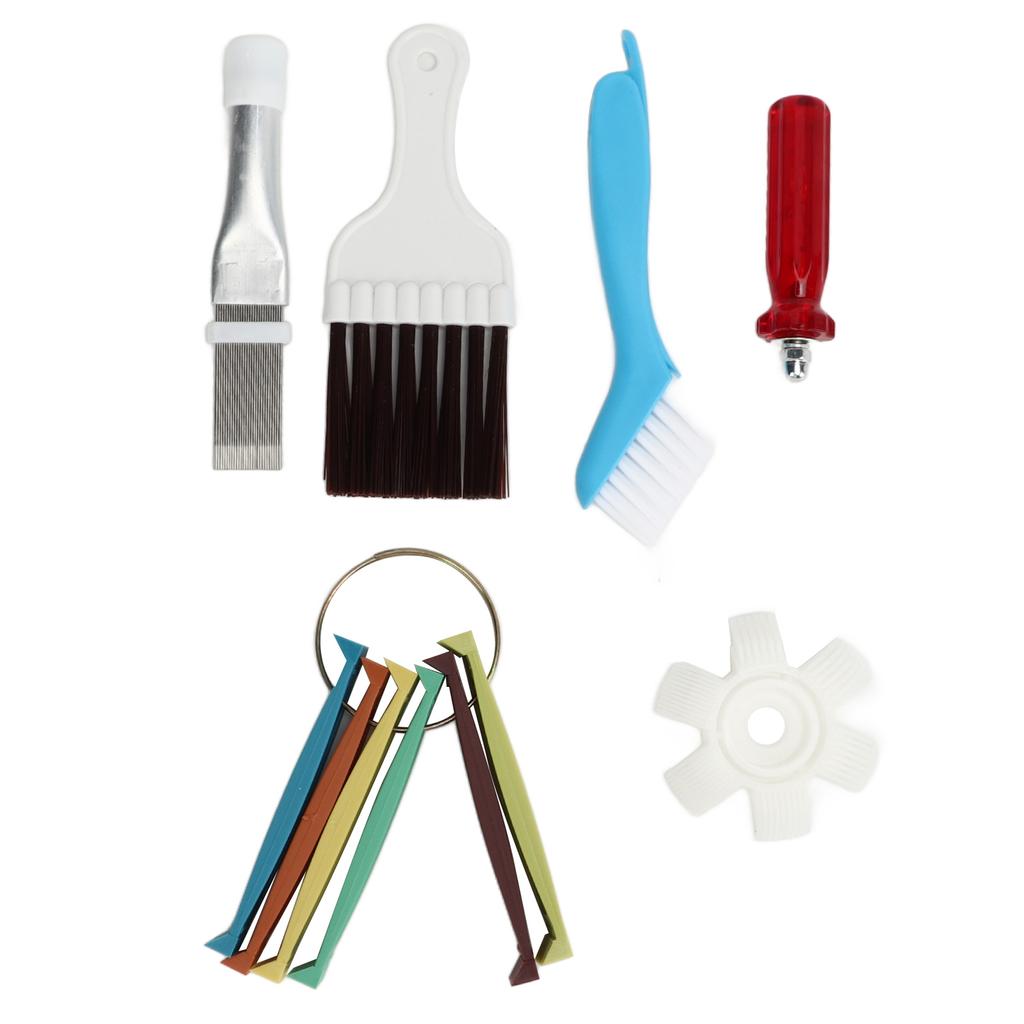 Air Conditioner Fin Cleaner Set 3 Different Fin Comb Condenser Fin Straightener and 2 Different Brush Condenser