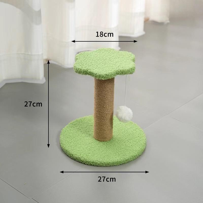 Cat Tree Tower Cat Scratching Post with Interactive Ball Toys and Plush Mouse for  Cat Play