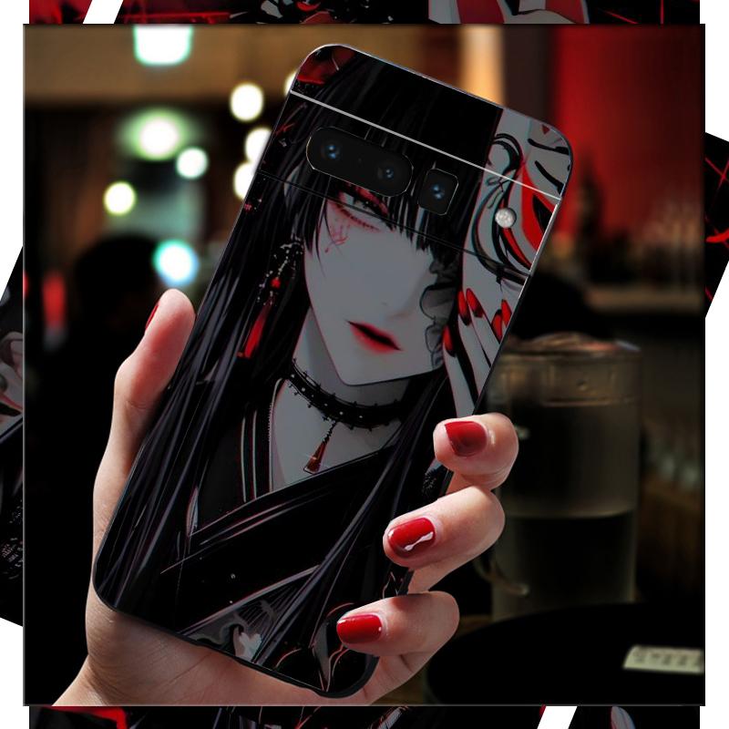 

Phone Case For Google Pixel 10 Pro XL 9 Pro XL 9A 8 7 6 Pro Pixel 8A 7A 6A Pixel 8 7 6 5 Anime Girl With Oni Mask Google Pixel 7