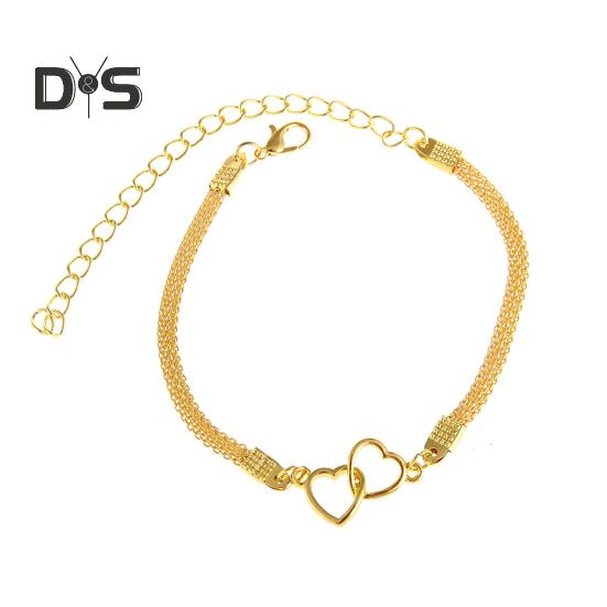 

Женский браслет на щиколотку с подвеской в виде сердца, регулируемый дизайн, сверхлегкий металлический браслет на щиколотку, ювелирное украшение в подарок