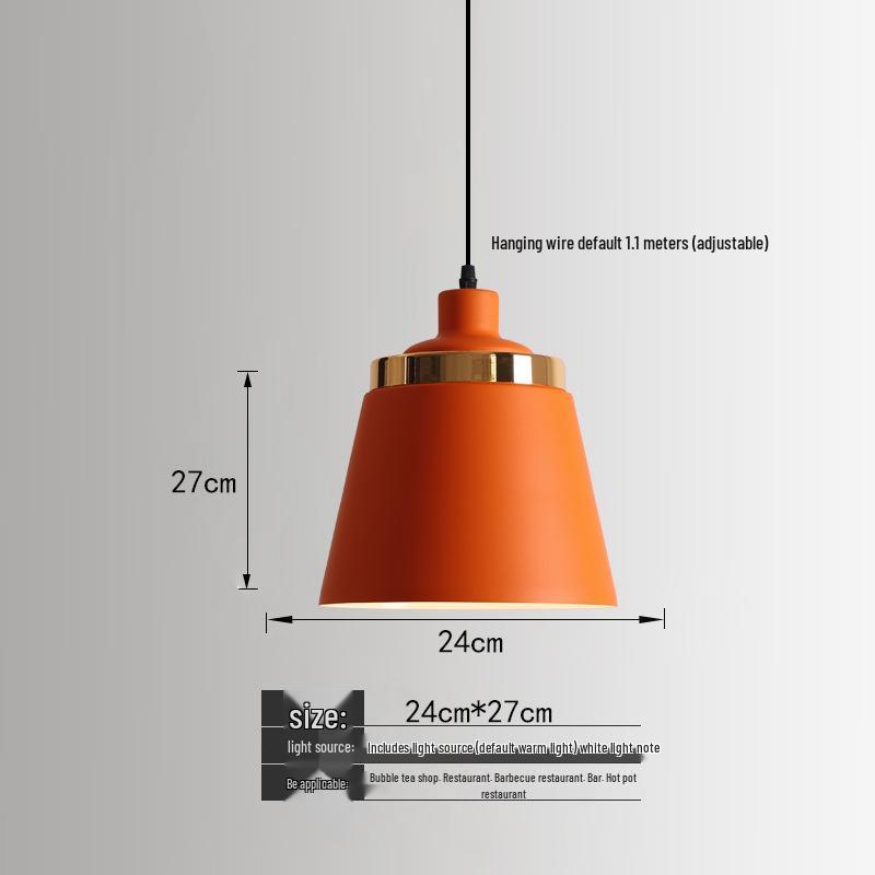 Orange Nordic Industrial Pendant Light for Restaurants & Bars
