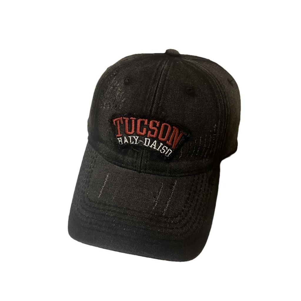 Retro Old Ripped Baseball Cap for Men and Women Korean Version Embroidered Cotton Padded Baseball Hat Fashionable and Versatile To Show Small Face