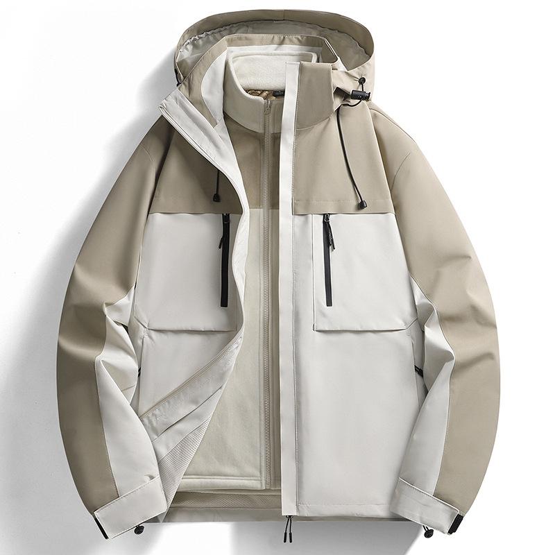 New Hooded Two-piece Detachable Soft Outdoor Jacket for Men and Women for Couples Mountaineering