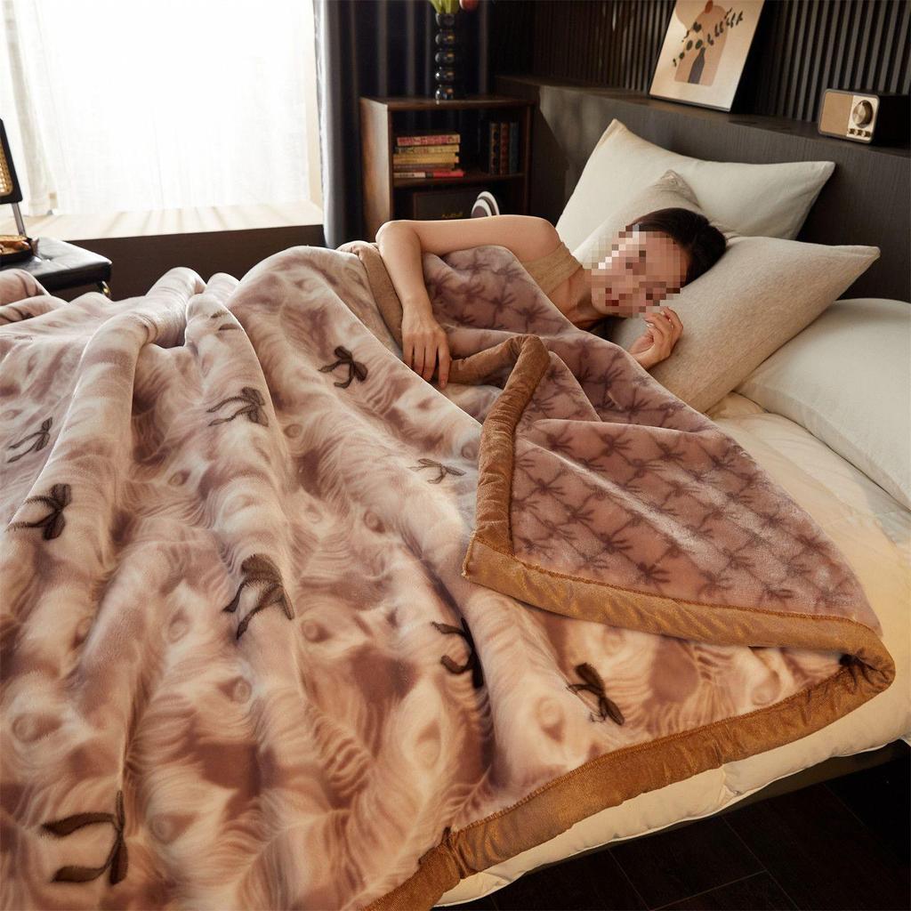 G5Z Winter Thickened Flannel Blanket – Coral Warm Single Dorm Bed Sheet Blanket