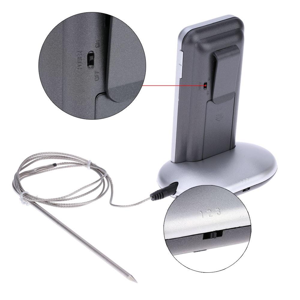 Dijital LCD Uzaktan Kablosuz Barbekü Et Yemek Pişirme Termometresi Mutfak Kullanımı