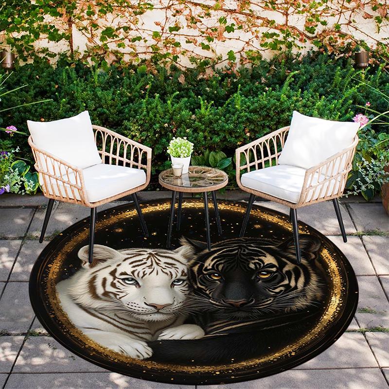 Cartoon Print Round Area Rug,Carpet Rug for Living Room Bedroom Sofa Playroom Decor,Non-slip Floor Mat