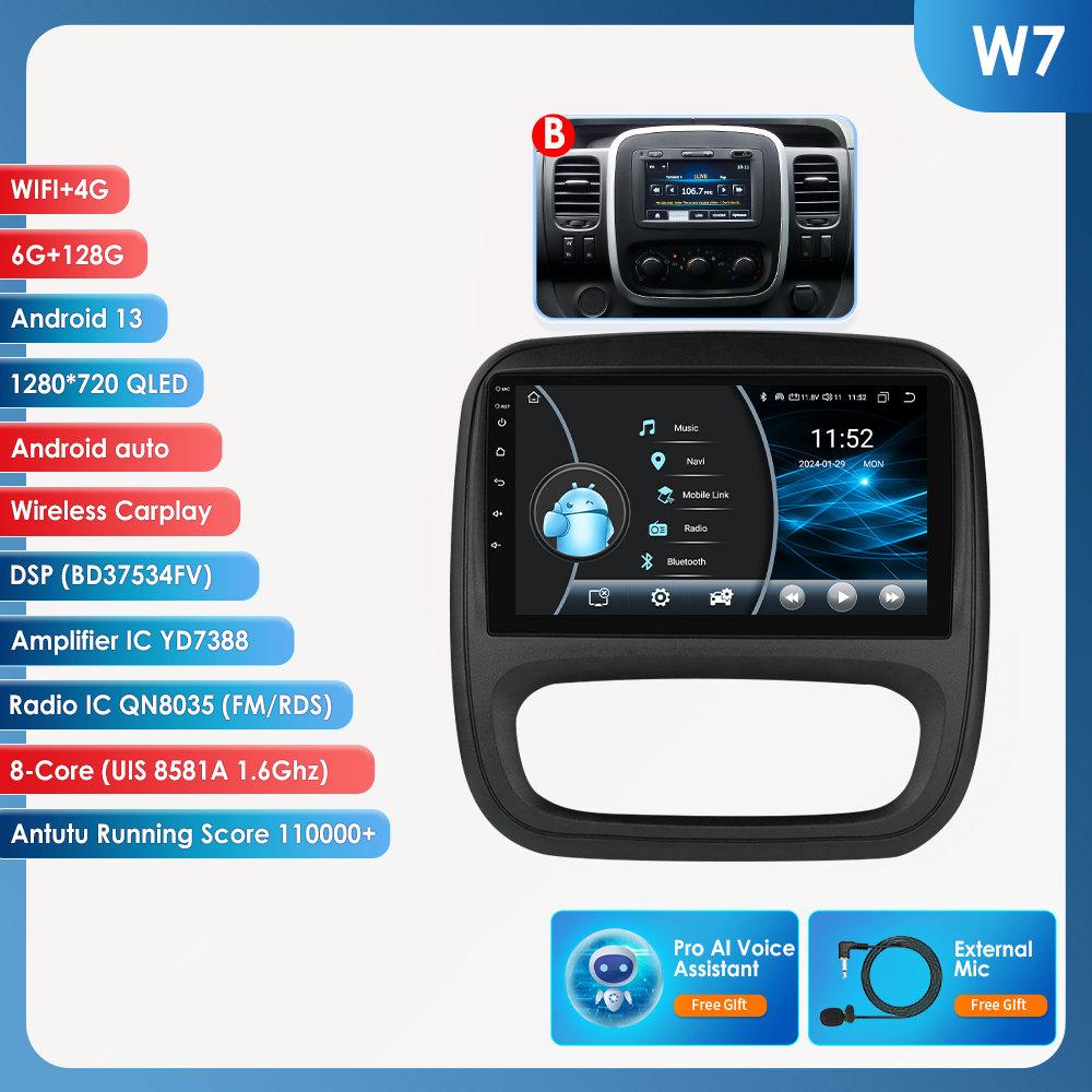 Hizpo 4G AI Hlasové Android Auto Rádio Pro Renault Trafic 3 2014-2021 Pro Opel Vivaro B 2014-2018 Carplay Auto Multimédia Inteligentní Obrazovka GPS 2din