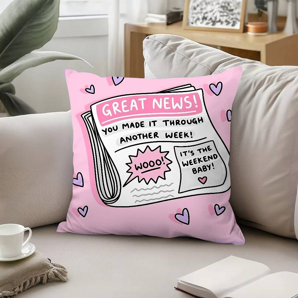 Autism Acceptanc Creative Slogan Throw Pillow Covers Pattern Cushion Cover Suitable For Sofa Bedroom Car Pillow Cover