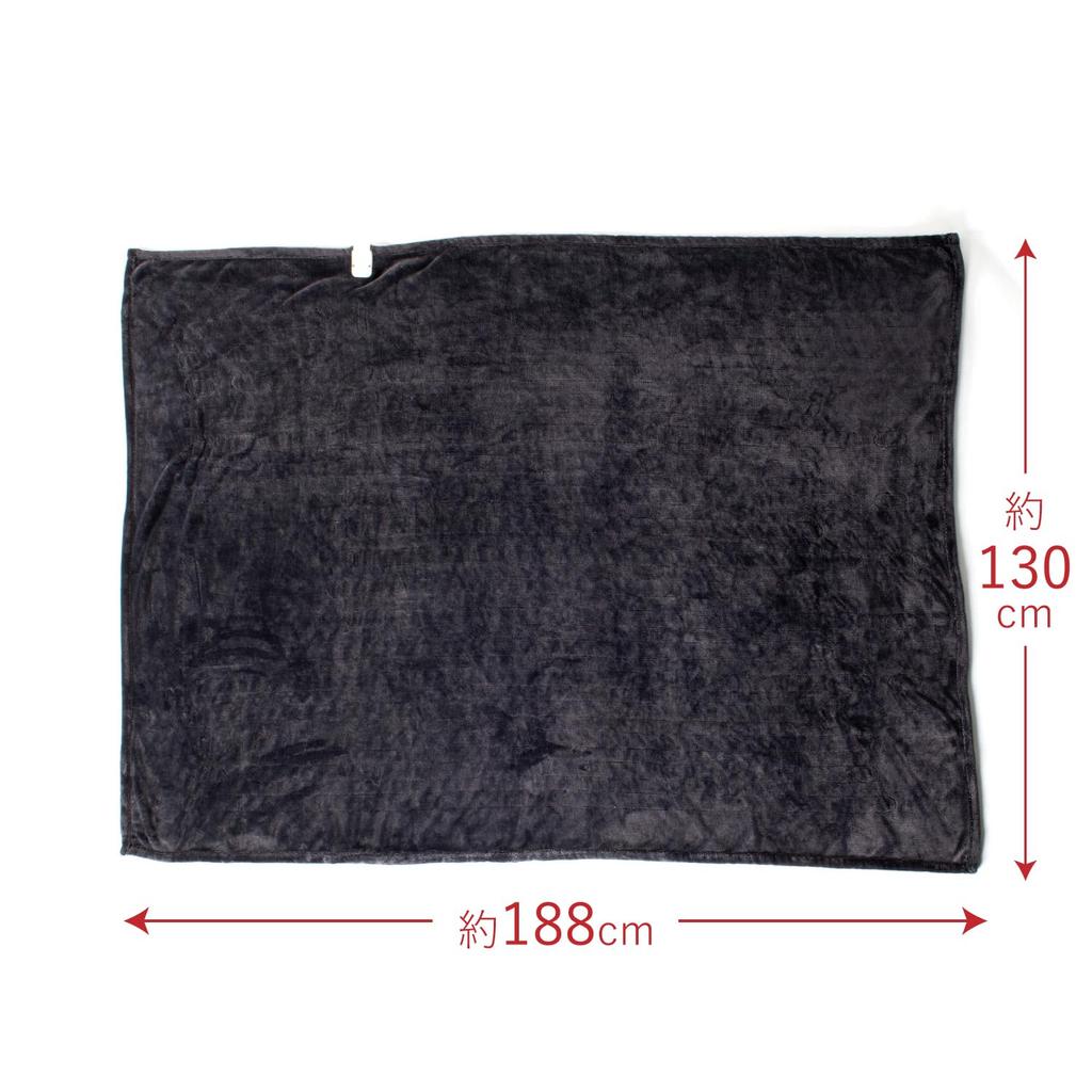 Yamazen Soft and Fluffy Electric Blanket 188 x 130 Mixed Flannel with Room Temperature (Washable), cm, Material, Sensor, YMK-MF41
