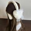 1PC New Japanese Sweet Girl Cute Lace Bow Warm Headgear Plush Ear Bag Love Earmuffs